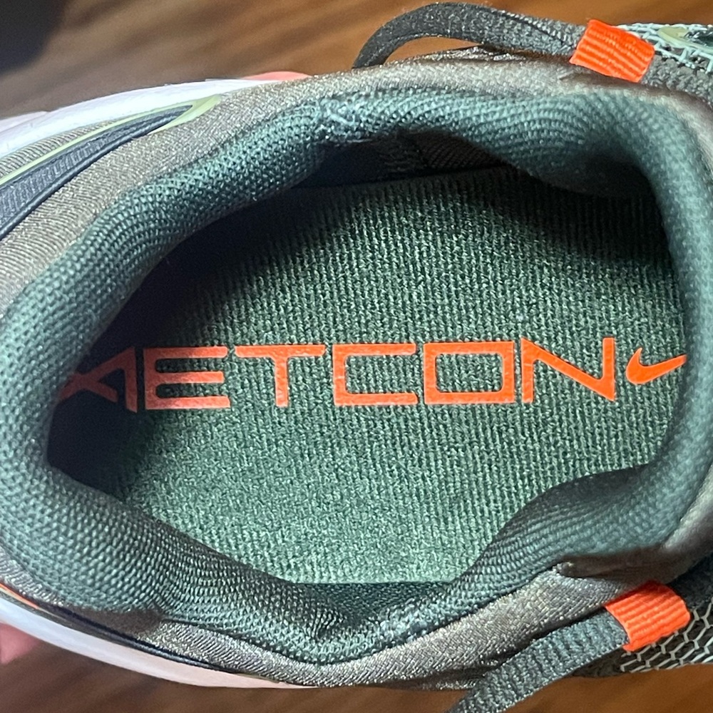 Nike Men's Olive Green Black and Orange Athletic Shoes - Picture 8 of 8